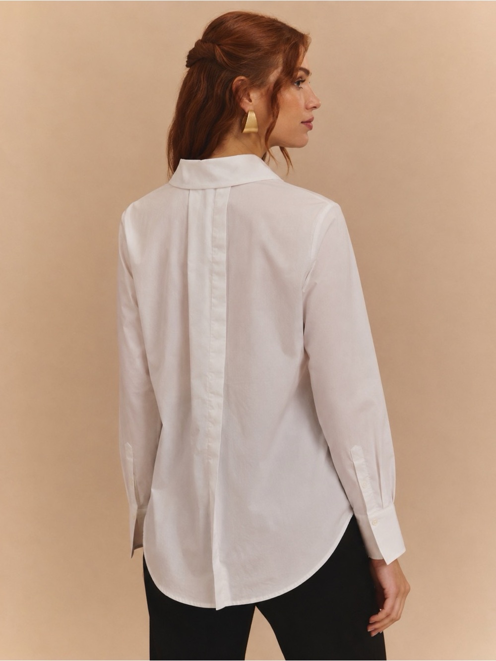 Hinson Wu 100% Cotton Textured White Button Down Blouse Women Size 6